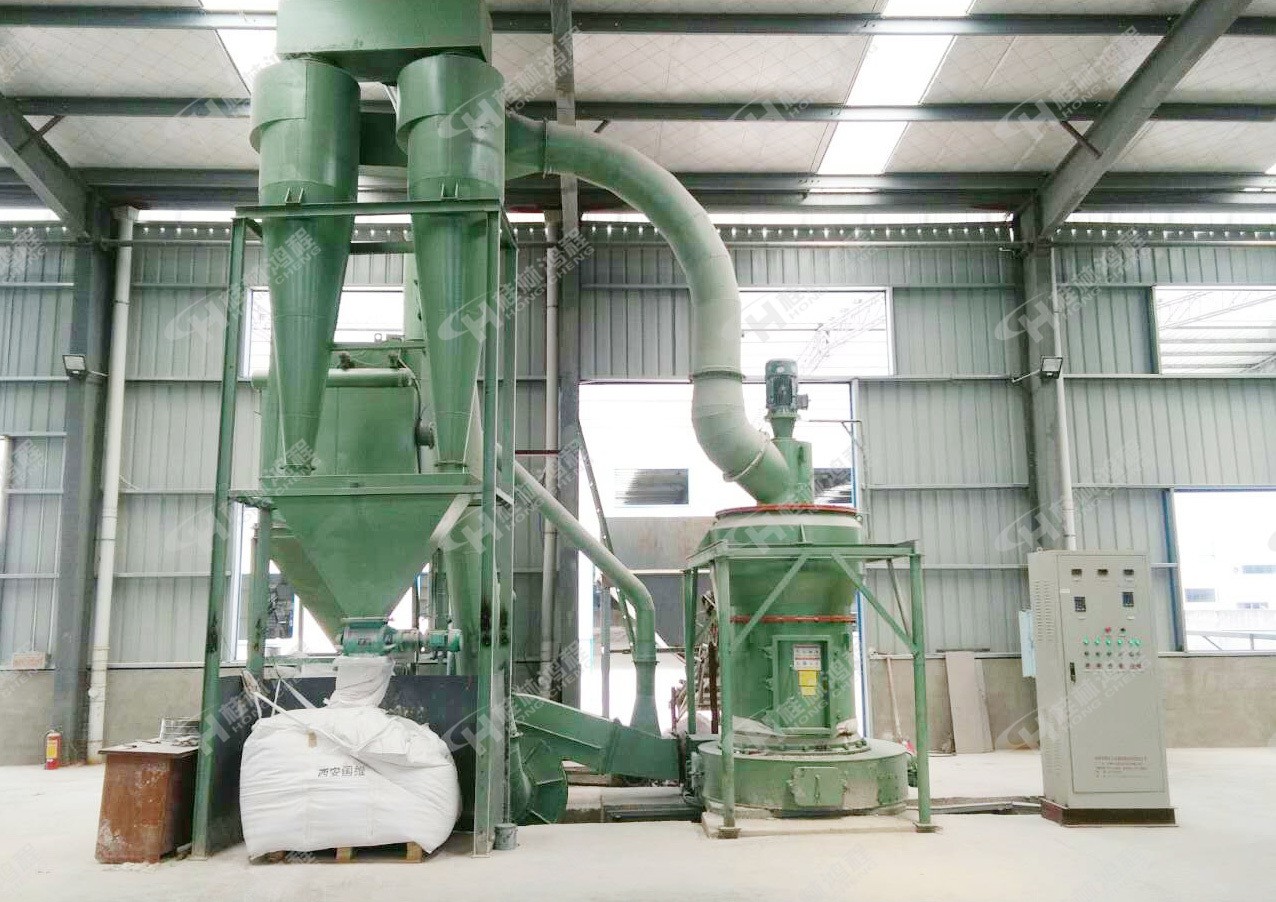 電廠脫硫石膏如何加工成建筑用品用Hc1000雷蒙磨粉機

